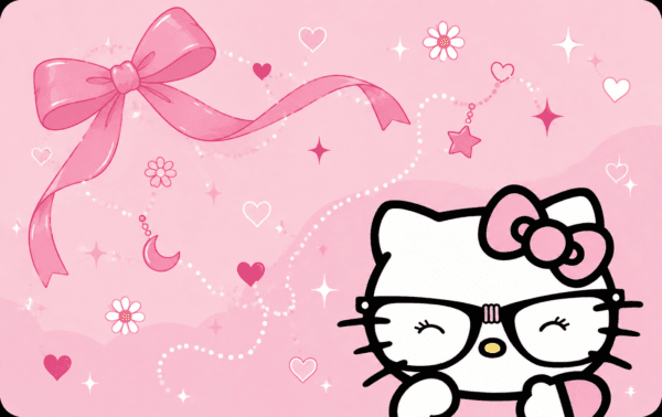 Hello Kitty Pink Aesthetic Card Skin – Bow Edition — Front view