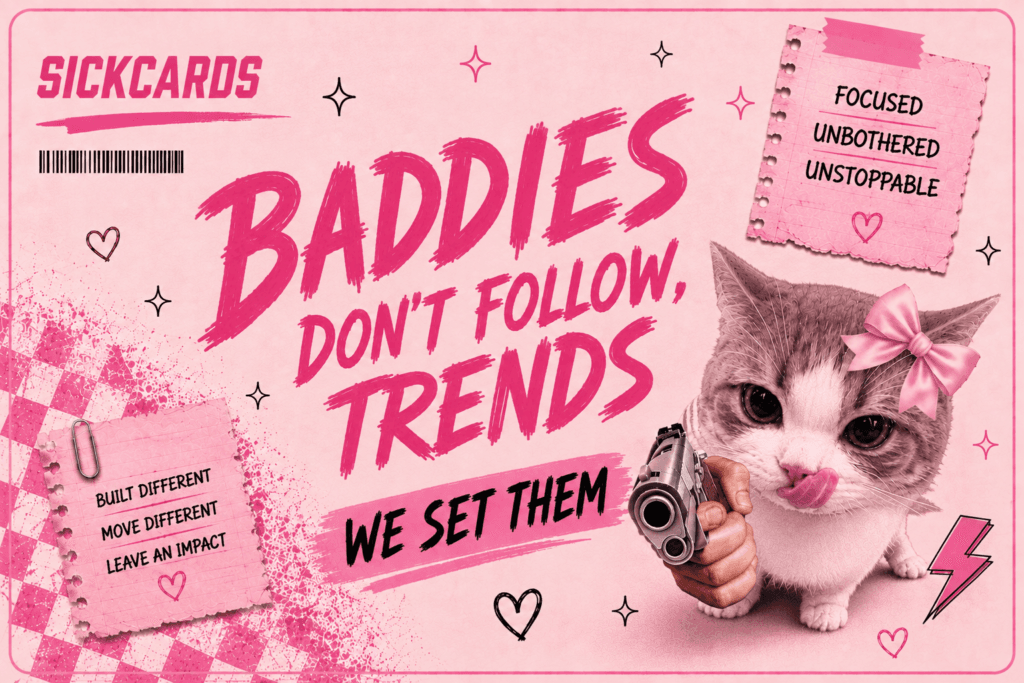 Hello Kitty Baddies Assemble Card Skin – Pink Metro Edition metro card skin — back view