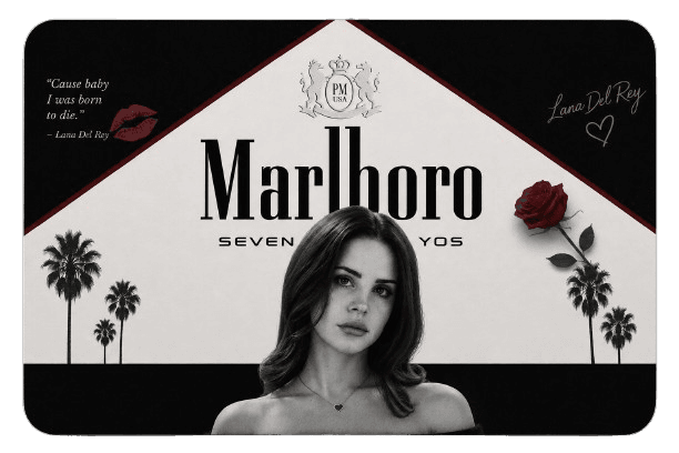 Lana Noir Edition metro card skin — front view