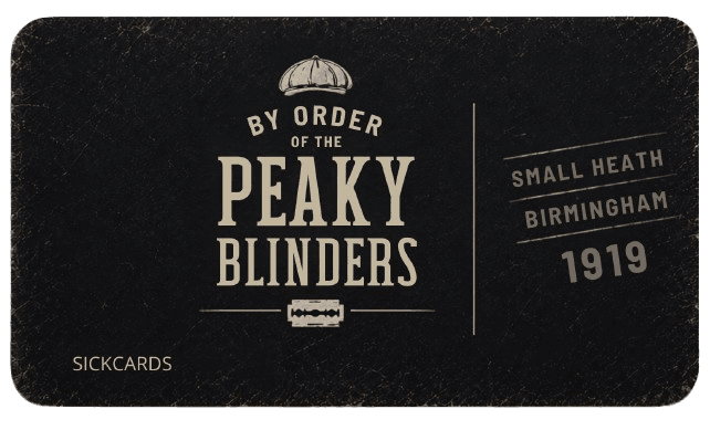 Peaky Blinders Card Skin – Tommy Shelby Edition metro card skin — back view