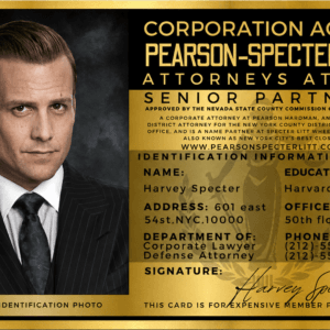 Harvey Specter Corporate Access Card Skin – Gold Edition